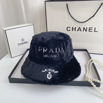 Fashion Milano Plush Faux Fur Bucket Hat | Luxury Designer Winter Hat-s2 mysite