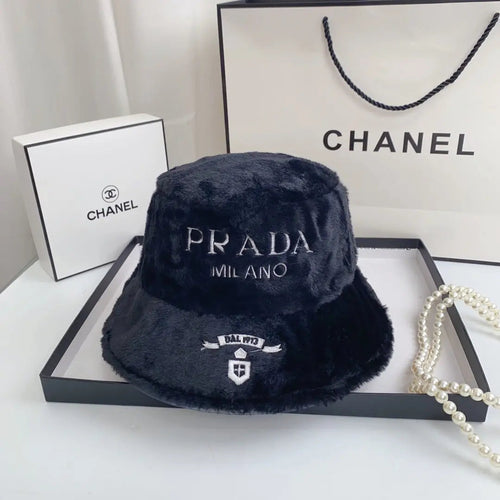 Fashion Milano Plush Faux Fur Bucket Hat | Luxury Designer Winter Hat-s2 mysite