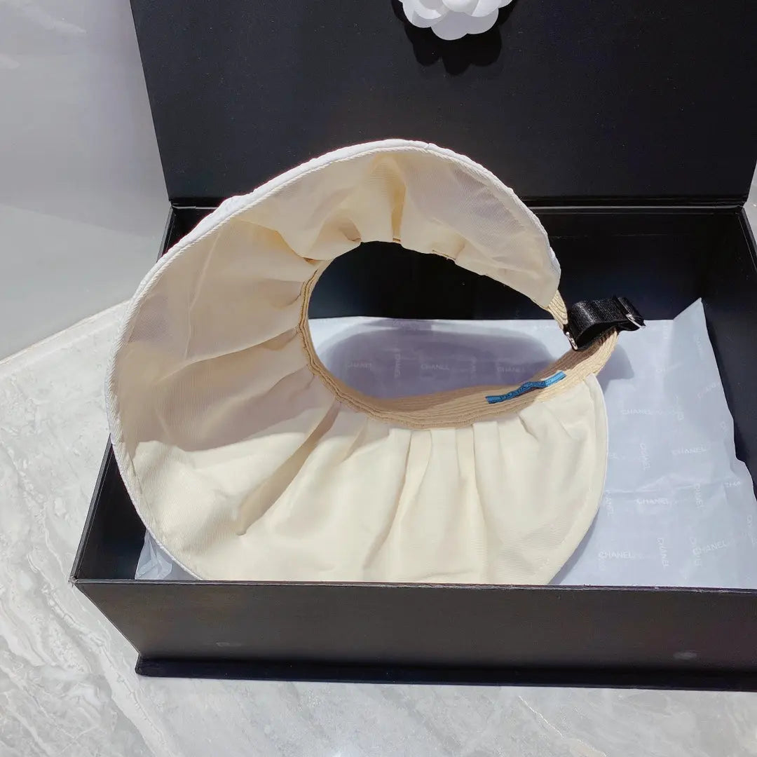 FashionFoldable Crinkled Cotton Sun Visor | Luxury Designer Summer Hat-s2 mysite