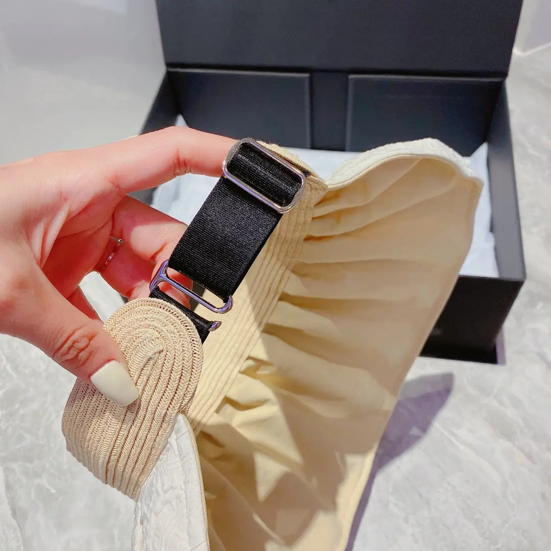 FashionFoldable Crinkled Cotton Sun Visor | Luxury Designer Summer Hat-s2 mysite