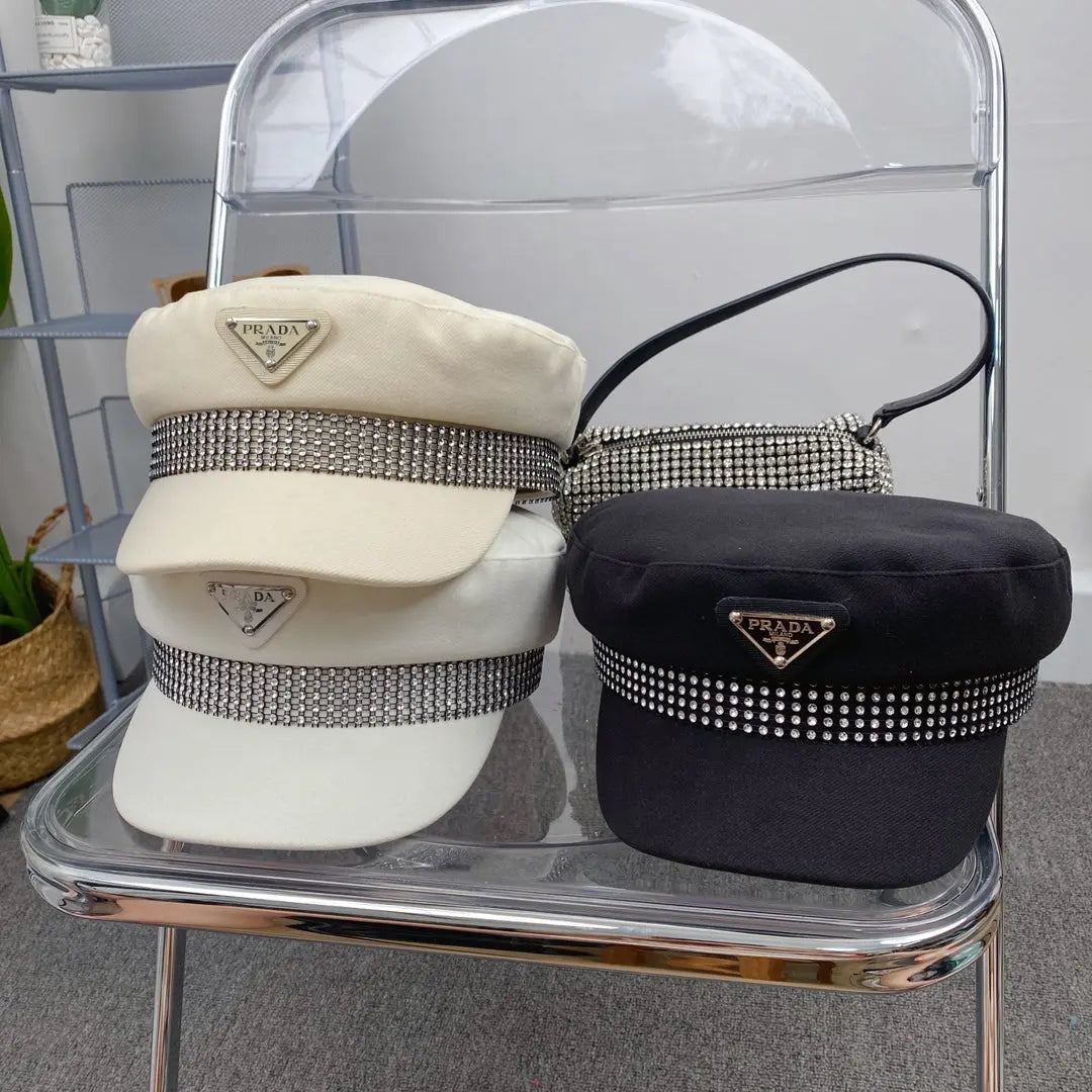 Fashion Triangle Logo Cotton Beret | Luxury Designer French Hat-s2 mysite