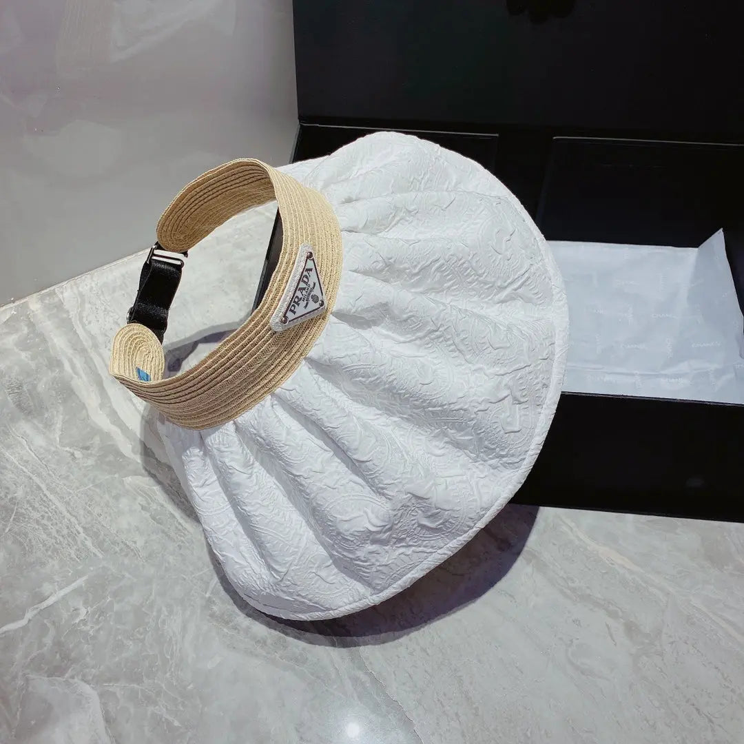 FashionFoldable Crinkled Cotton Sun Visor | Luxury Designer Summer Hat-s2 mysite