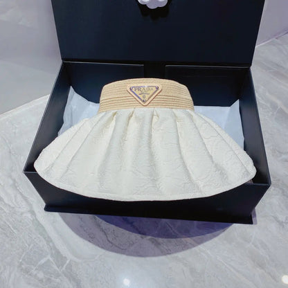 FashionFoldable Crinkled Cotton Sun Visor | Luxury Designer Summer Hat-s2 mysite