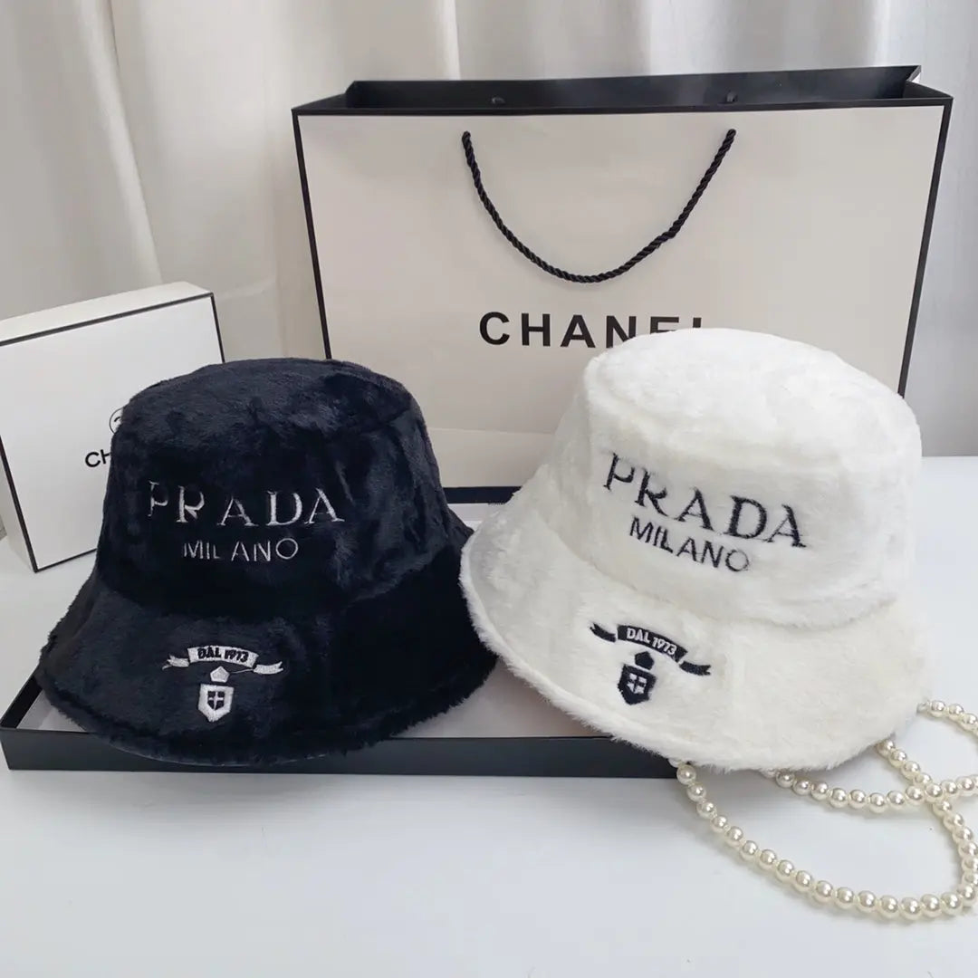 Fashion Milano Plush Faux Fur Bucket Hat | Luxury Designer Winter Hat-s2 mysite