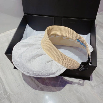 FashionFoldable Crinkled Cotton Sun Visor | Luxury Designer Summer Hat-s2 mysite