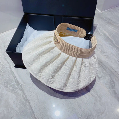 FashionFoldable Crinkled Cotton Sun Visor | Luxury Designer Summer Hat-s2 mysite