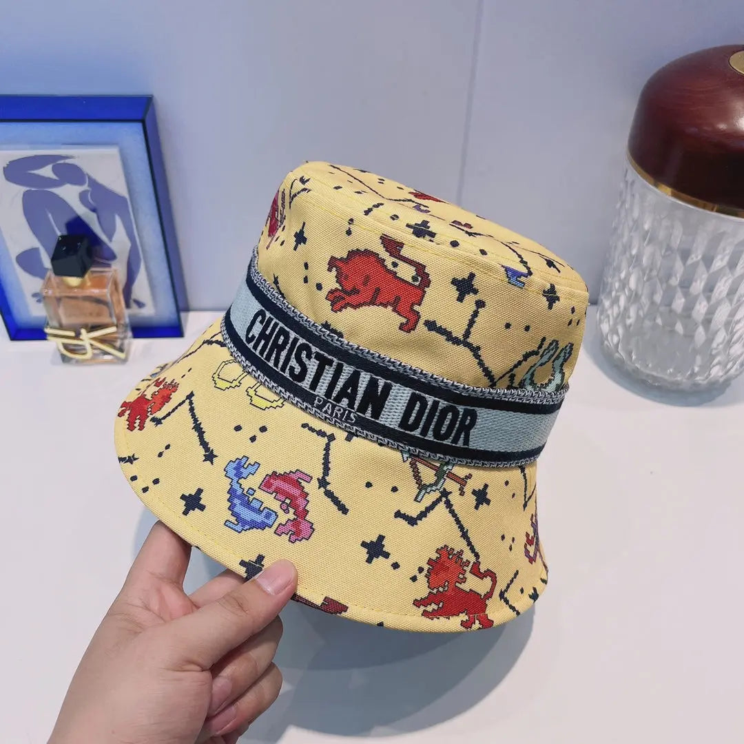 Vintage Oblique Webbing Bucket Hat | Luxury Designer Cotton Bucket Hat-s2 mysite