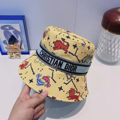 Vintage Oblique Webbing Bucket Hat | Luxury Designer Cotton Bucket Hat-s2 mysite