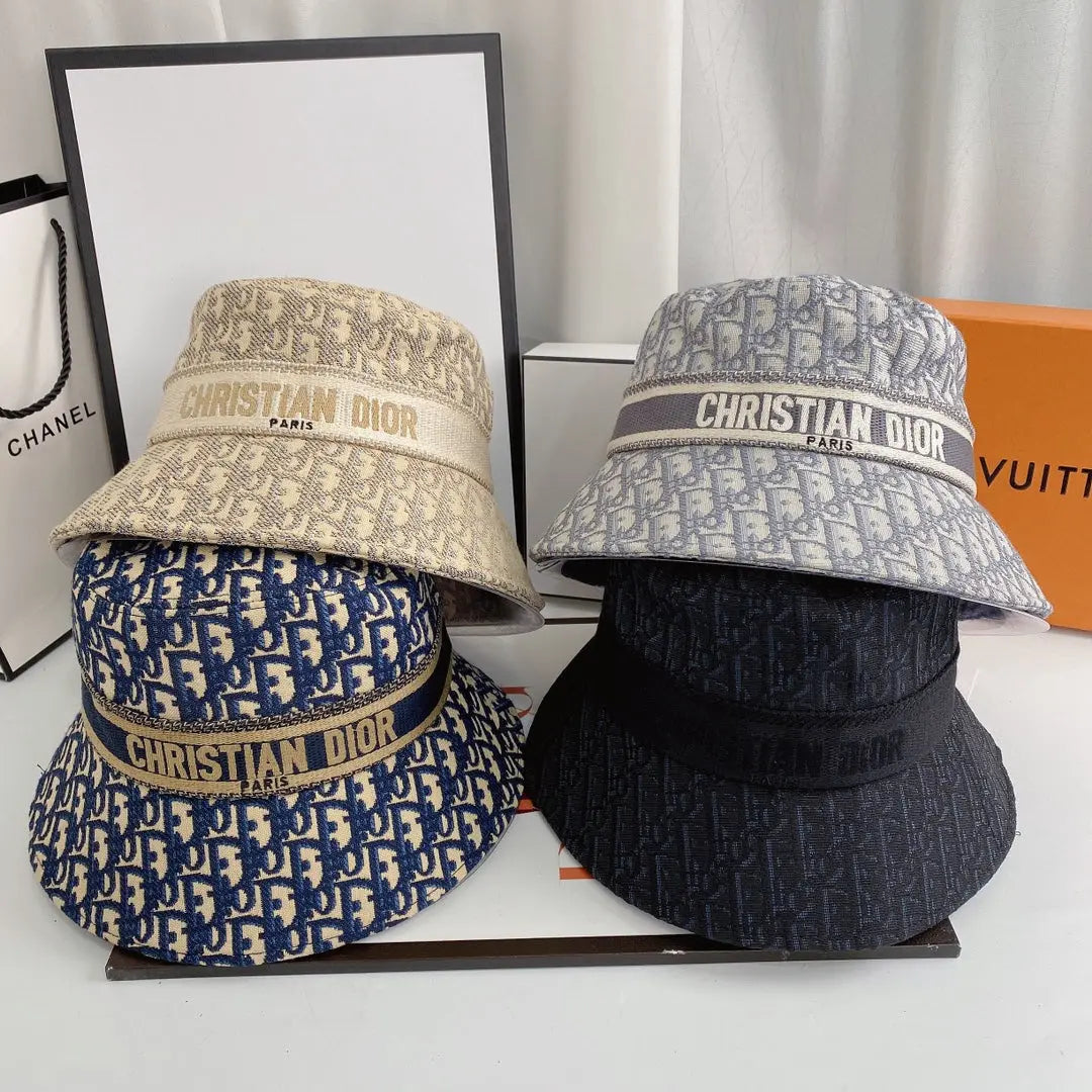 Vintage Oblique Logo Jacquard Bucket Hat for Men & Women-s2 mysite