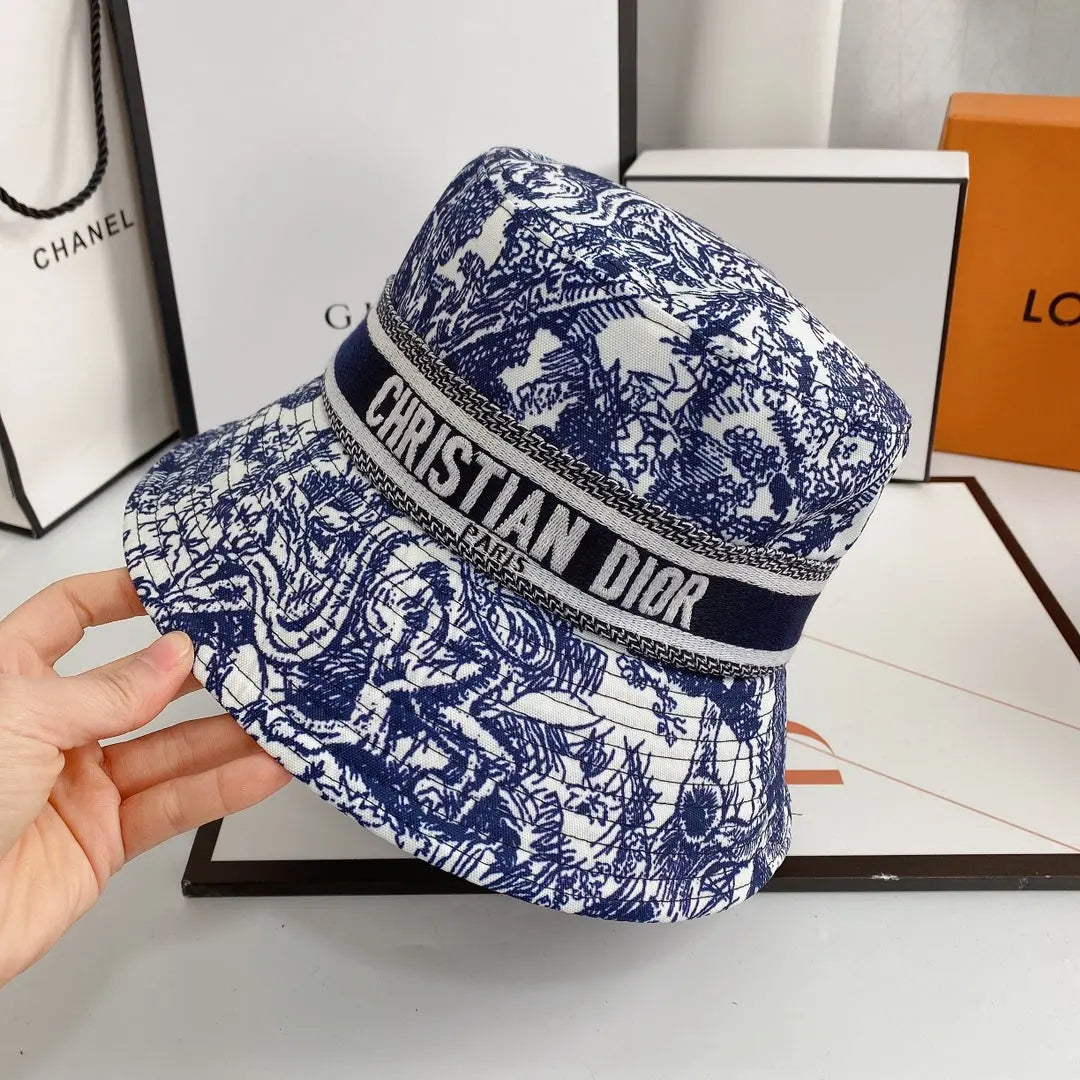 Classic Vintage Embroidered Webbing Pattern Bucket Hat-s2 mysite
