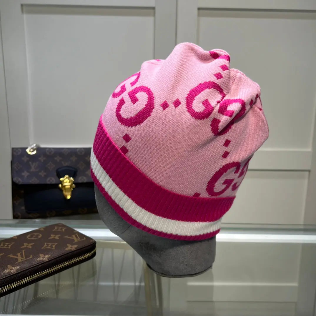 Classic GG Jacquard Wool Knit Beanie | Luxury Designer Winter Hat-s2 mysite