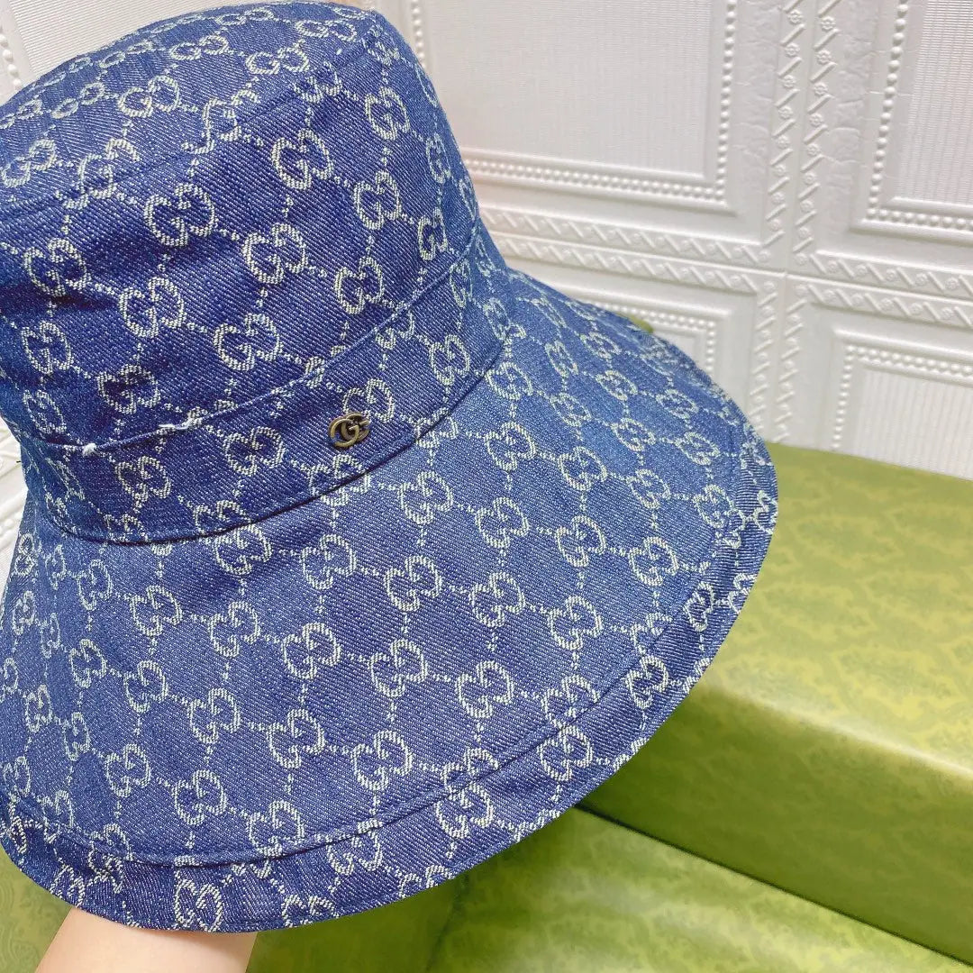 Classic GG Monogram Wide Brim Denim Hat-s2 mysite