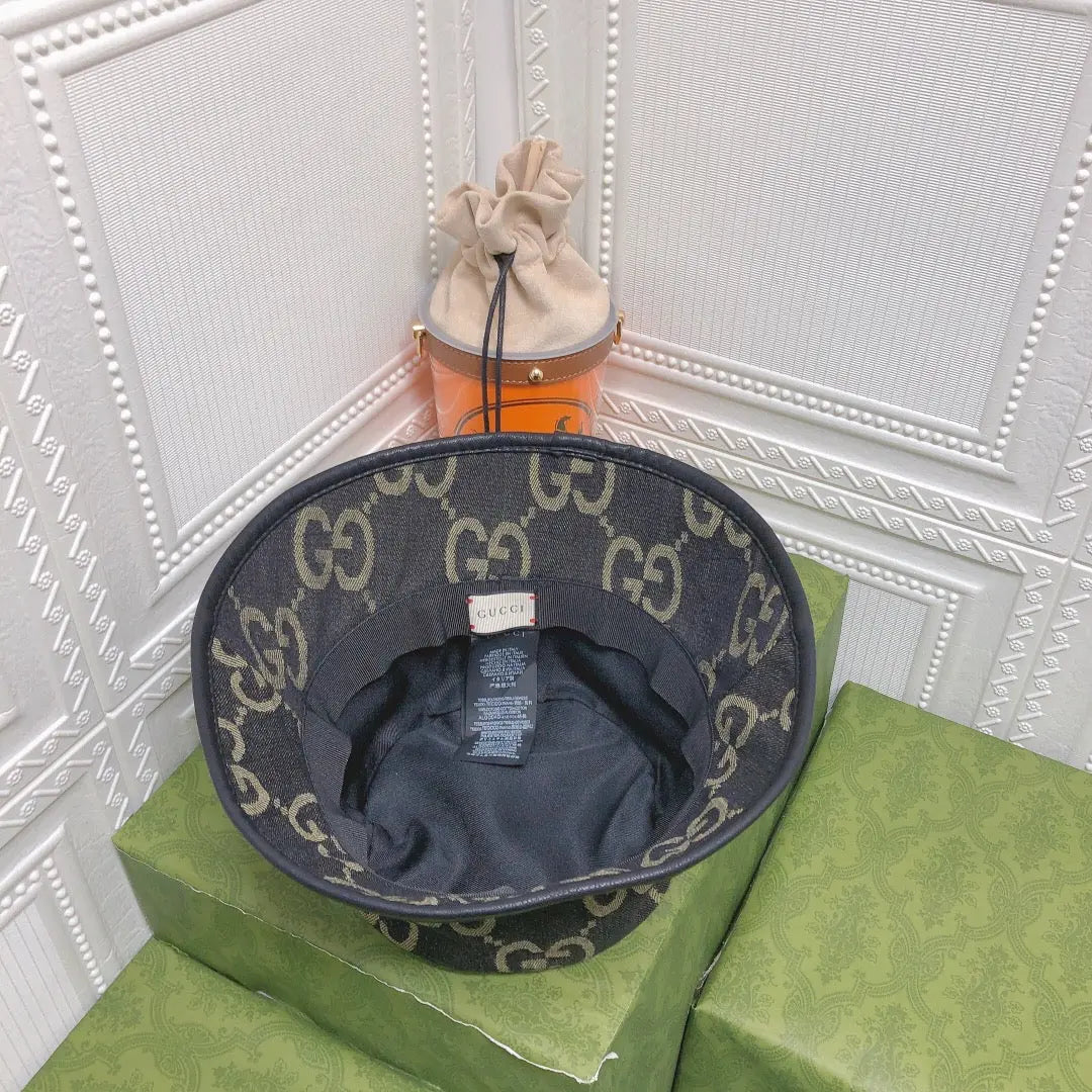 Classic GG Monogram Vintage Canvas Bucket Hat for Men & Women-s2 mysite