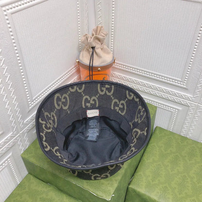 Classic GG Monogram Vintage Canvas Bucket Hat for Men & Women-s2 mysite