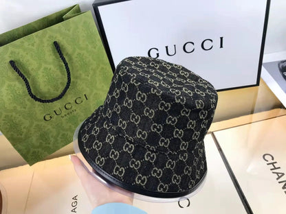 Classic GG Monogram Premium Denim Bucket Hat for Men & Women-s2 mysite