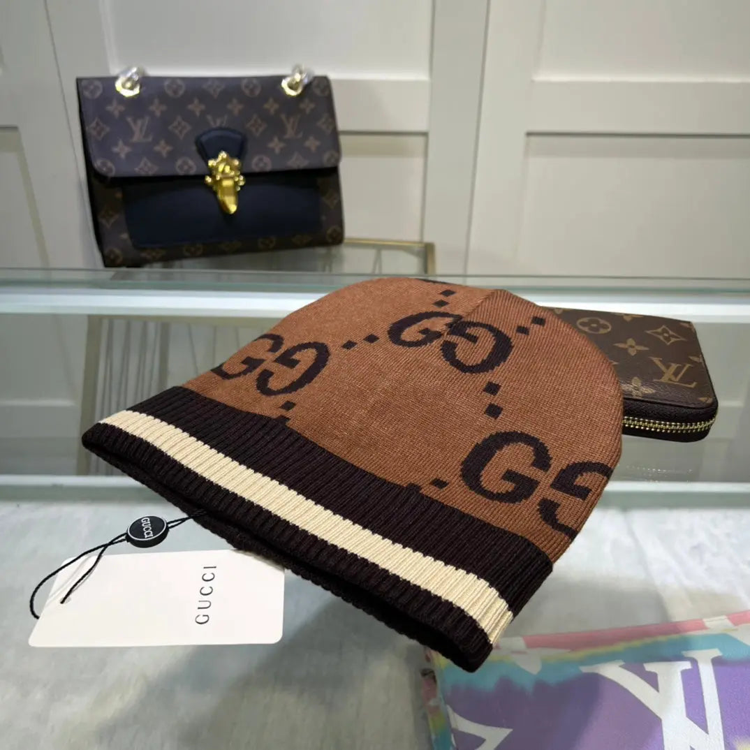 Classic GG Jacquard Wool Knit Beanie | Luxury Designer Winter Hat-s2 mysite