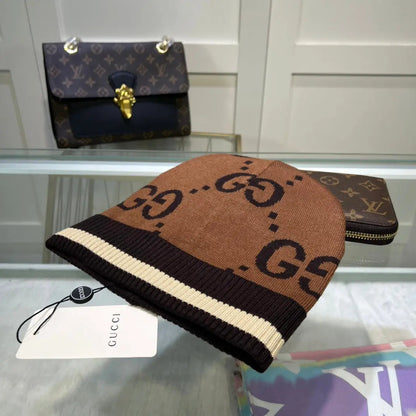 Classic GG Jacquard Wool Knit Beanie | Luxury Designer Winter Hat-s2 mysite