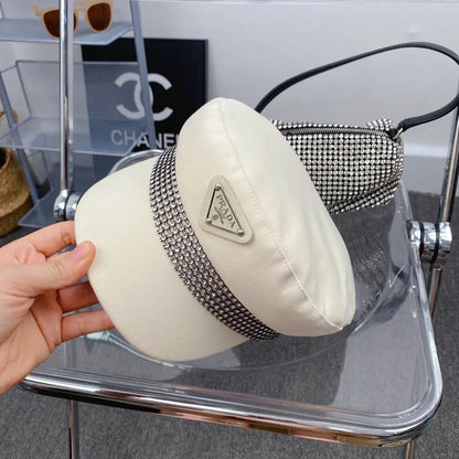 Fashion Triangle Logo Cotton Beret | Luxury Designer French Hat-s2 mysite