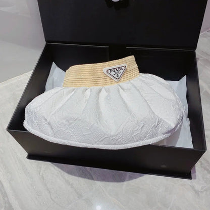 FashionFoldable Crinkled Cotton Sun Visor | Luxury Designer Summer Hat-s2 mysite