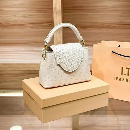 Luxury High-End Handbag -  Spring Fashion Ostrich Pattern Crossbody Shoulder Bag-18 mysite
