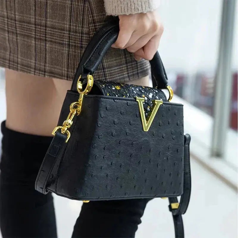 Luxury High-End Handbag -  Spring Fashion Ostrich Pattern Crossbody Shoulder Bag-18 mysite