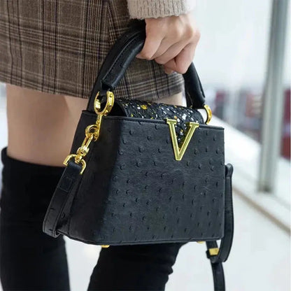 Luxury High-End Handbag -  Spring Fashion Ostrich Pattern Crossbody Shoulder Bag-18 mysite
