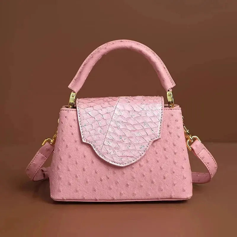Luxury High-End Handbag -  Spring Fashion Ostrich Pattern Crossbody Shoulder Bag-18 mysite