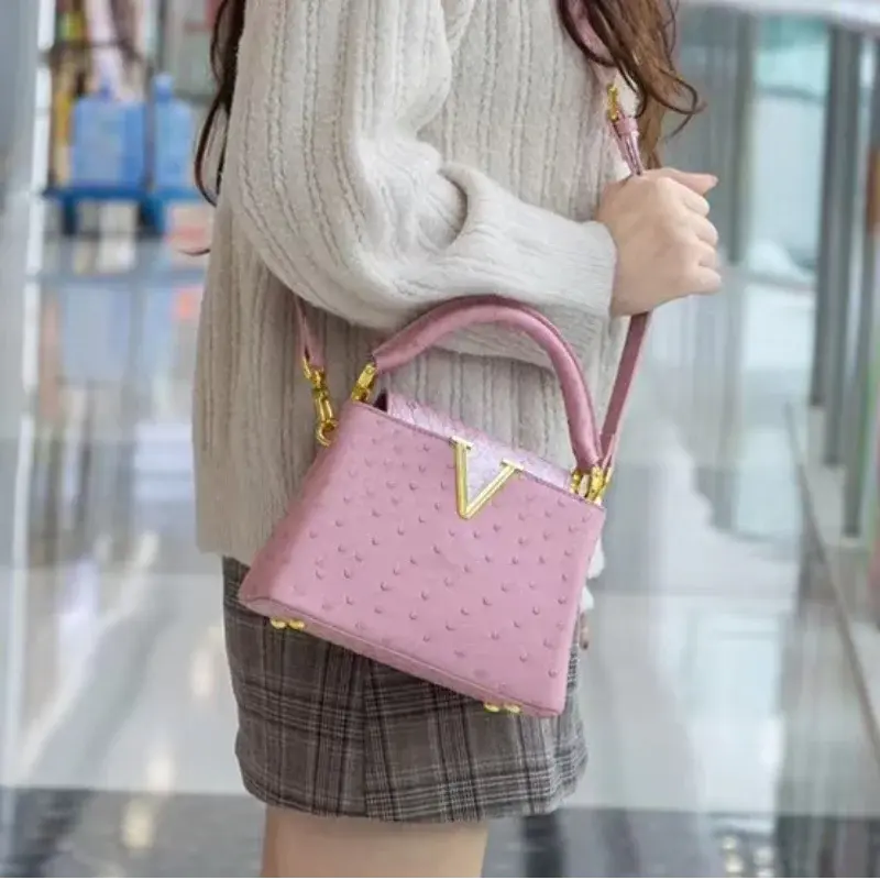 Luxury High-End Handbag -  Spring Fashion Ostrich Pattern Crossbody Shoulder Bag-18 mysite