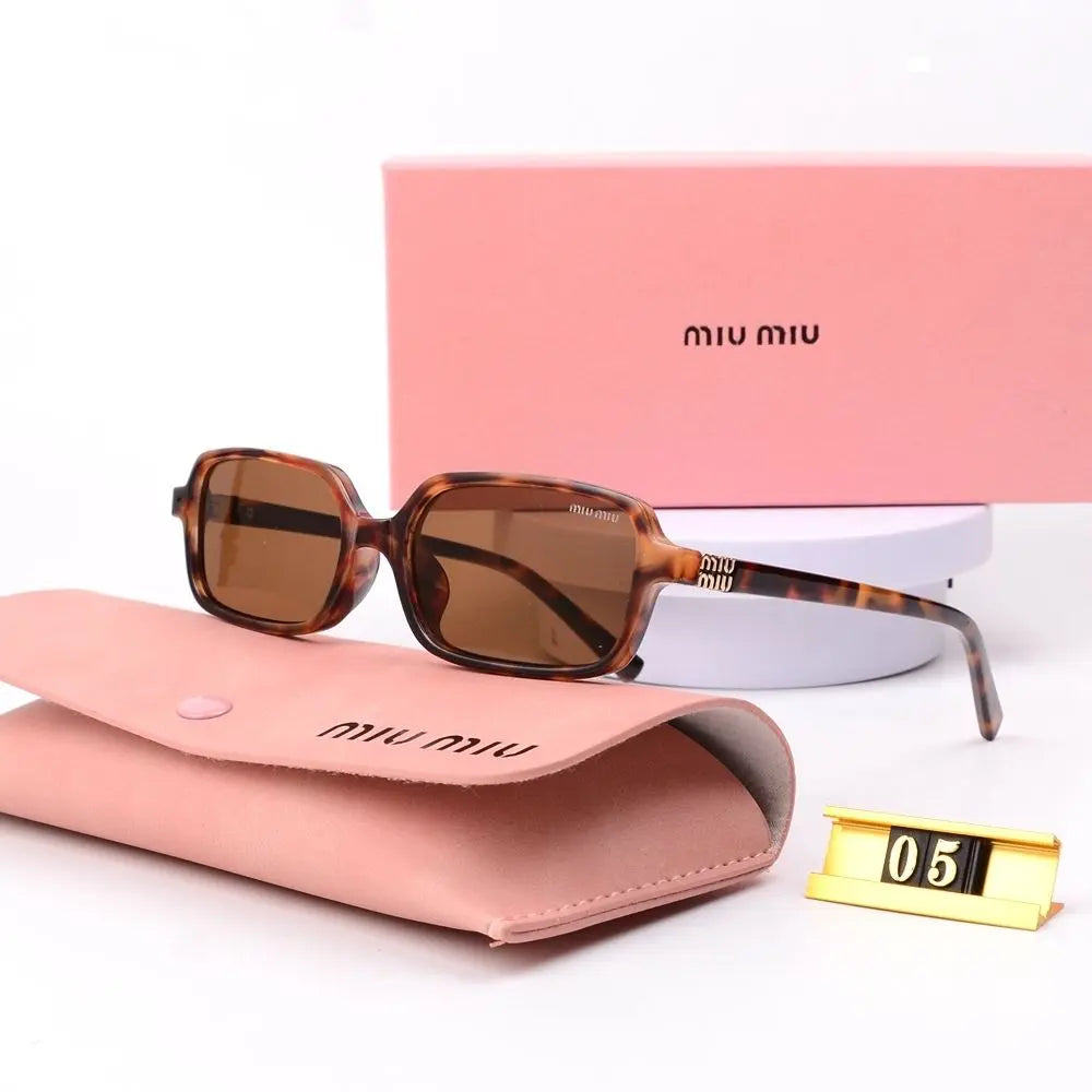6Leopard Print Square Frame Retro Glasses & Sunglasses-s-88 mysite
