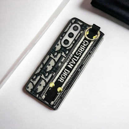 Luxury Brand C Dior Belt Embroidery Case For Samsung Z Fold-1 mysite
