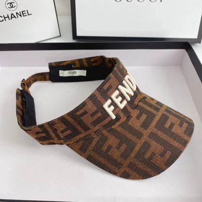 Luxury Logo Embroidered Cotton Sun Visor | Luxury Designer Adjustable Visor Hat-s2 mysite