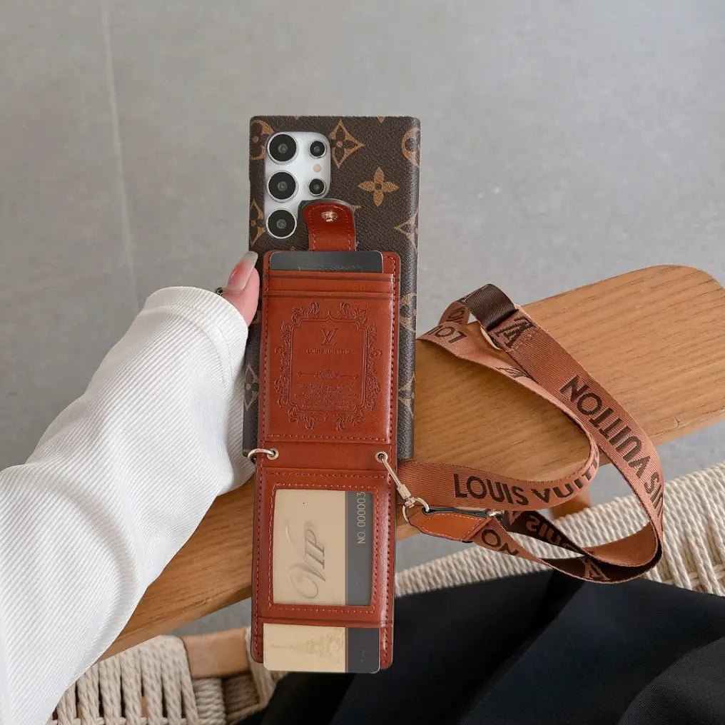 Brown Card Wallet Galaxy Case For Samsung-1 mysite