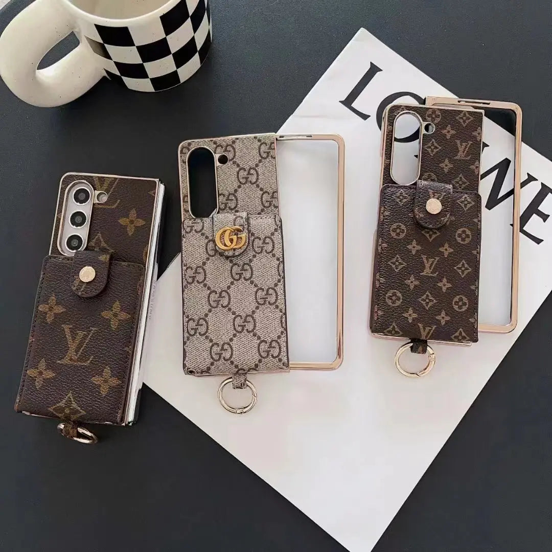 LUXURY ELECTROPLATING MONOGRAM CARD HOLDER CROSSBODY SAMSUNG Z FOLD CASE-1 mysite