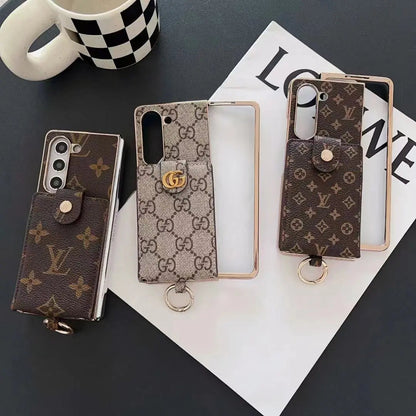 LUXURY ELECTROPLATING MONOGRAM CARD HOLDER CROSSBODY SAMSUNG Z FOLD CASE-1 mysite