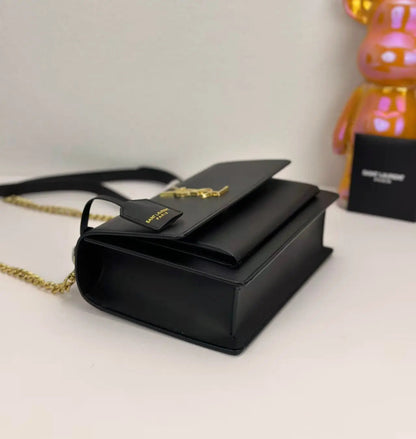 Elegant Gold-Chain Structured Leather Shoulder Bag-18 mysite