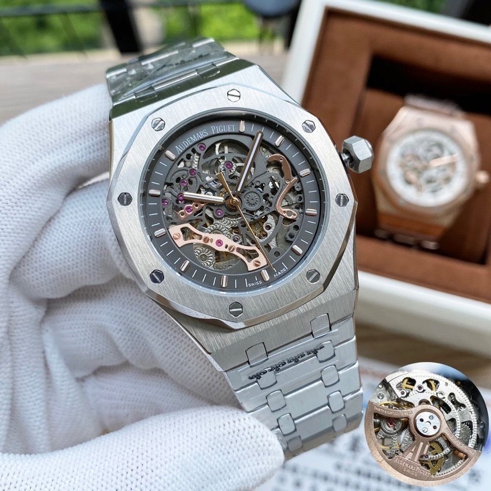 Replica Royal Oak 904l Stainless Steel Hollow Automatic Mechanical Watch 42mm