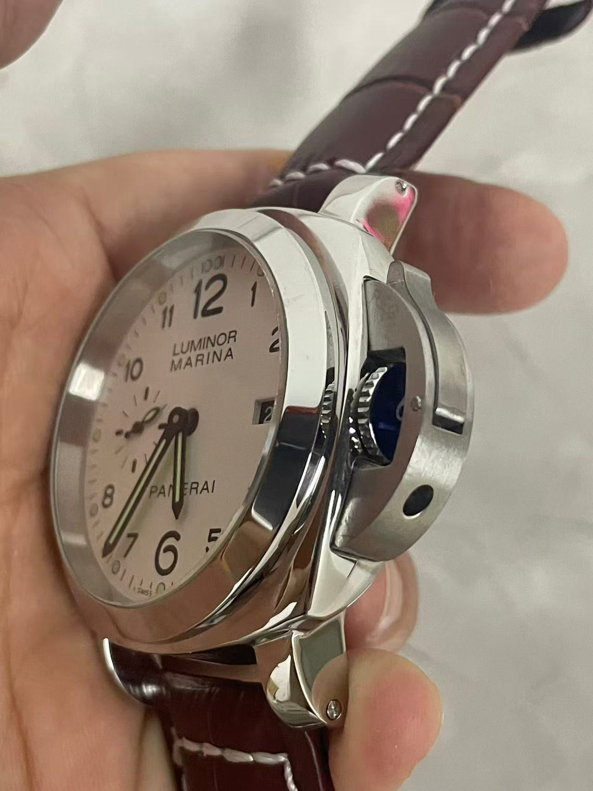 Replica LUMINOR DUE 904L Stainless Steel Automatic Mechanical Watch Mens Watches 45mm