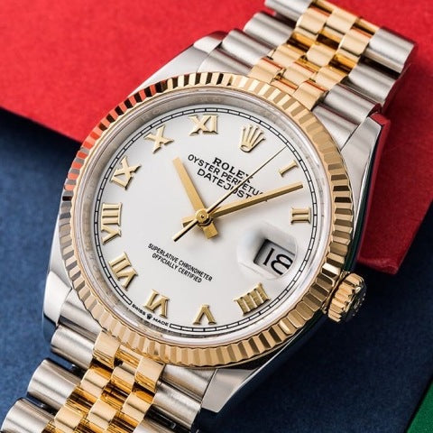 Automatic Watch for Men Replica DateJust Silver Rosegold  Dial 100513