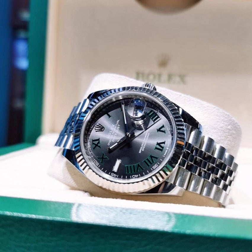 Automatic Watch for Men Replica DateJust Silver Green Dial 100514