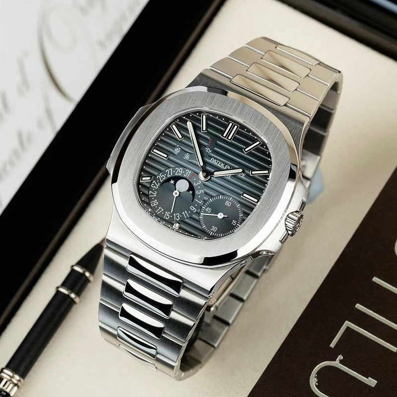 Replica Nautilus 904l Moonphase Stainless Steel Automatic Mechanical Watch 39mm