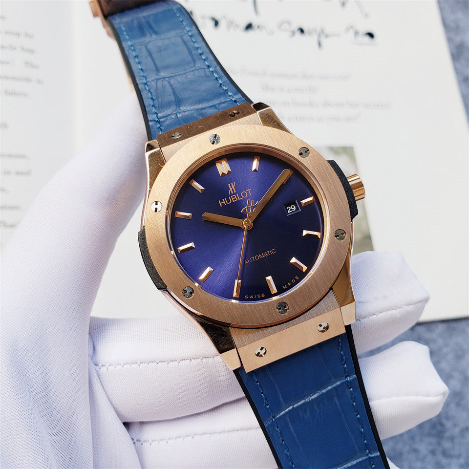 Luxury CLASSIC FUSION Automatic Watch for Men Mechanical Wristwatch Stainless Steel Leather Strap 42mm Dial
