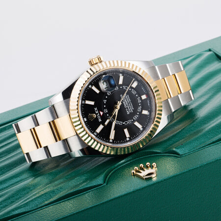 Automatic Watch for Men Replica Sky Dweller Goldblack Dial 40mm R061208