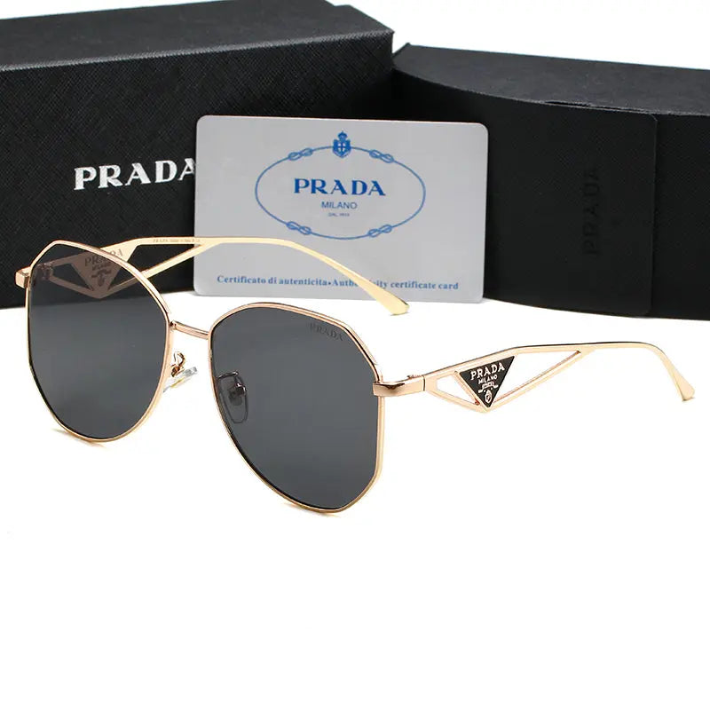 Unisex Triangle Logo Metal Sunglassess-sss62 mysite