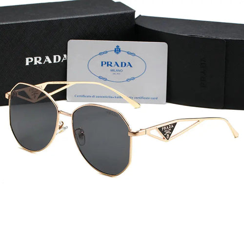 Unisex Triangle Logo Metal Sunglassess-sss62 mysite
