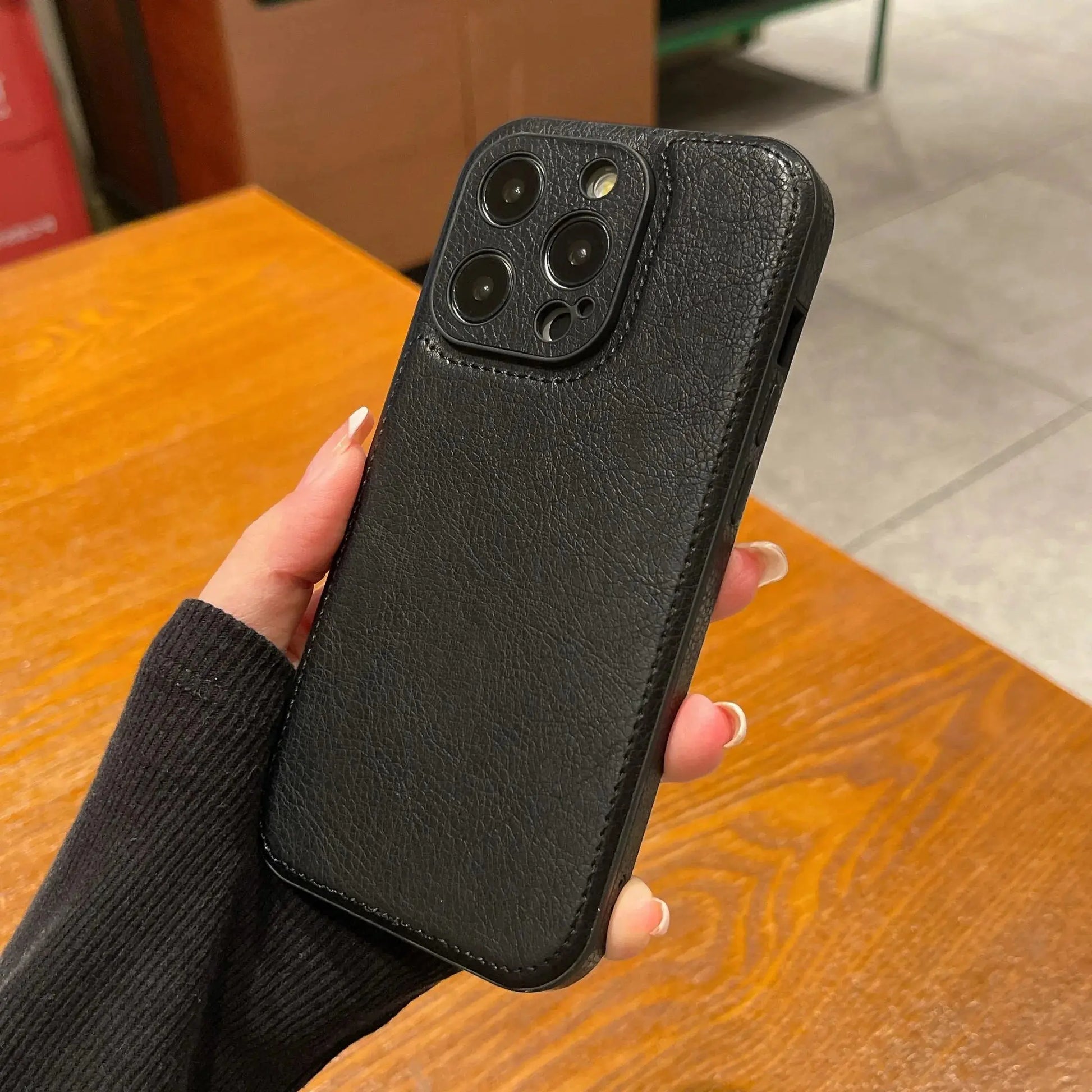 Premium Vintage Leather iPhone Case – Soft Touch Shockproof Protective Cover-s2 mysite