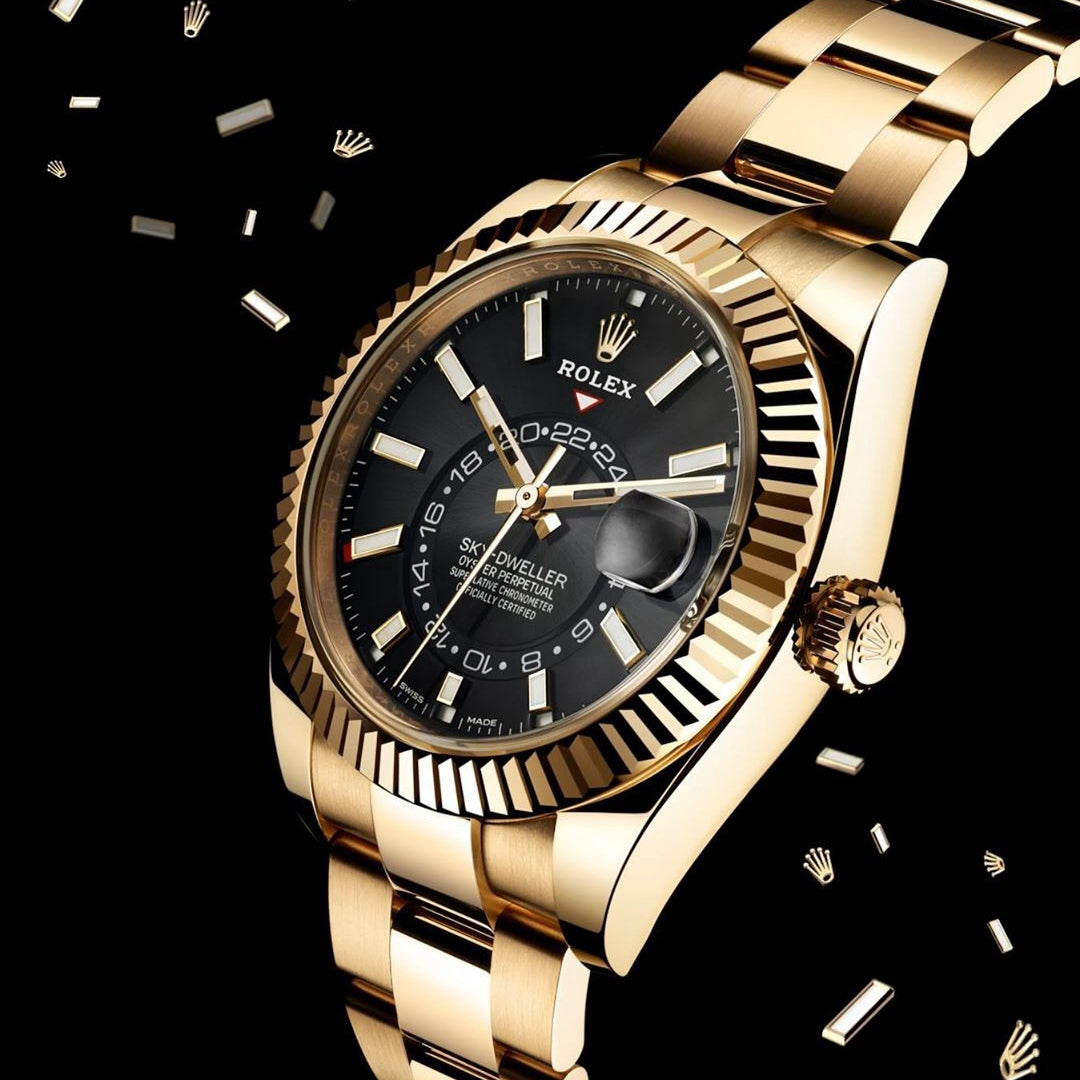 Automatic Watch for Men Replica Sky Dweller All Gold Dial 40mm R0612013