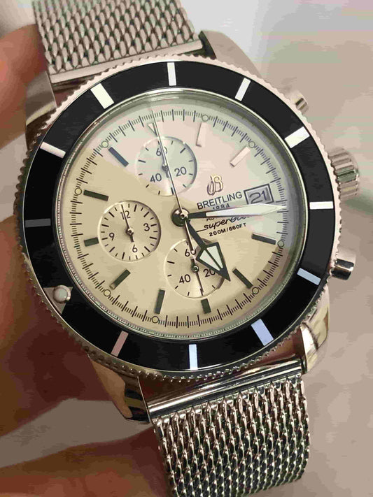 Replika-Edelstahl-Uhr mit japanischem VK-Quarzwerk BL190