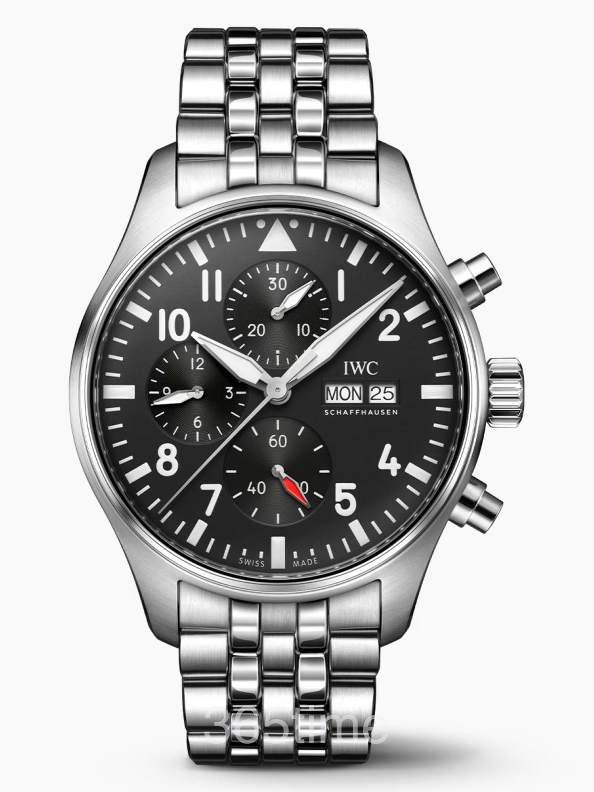Replica Pilot’s Watch Chronograph, Ref. IW378006 (Stainless Steel Bracelet, Green Dial, 43mm) VK63 Quartz Movement
