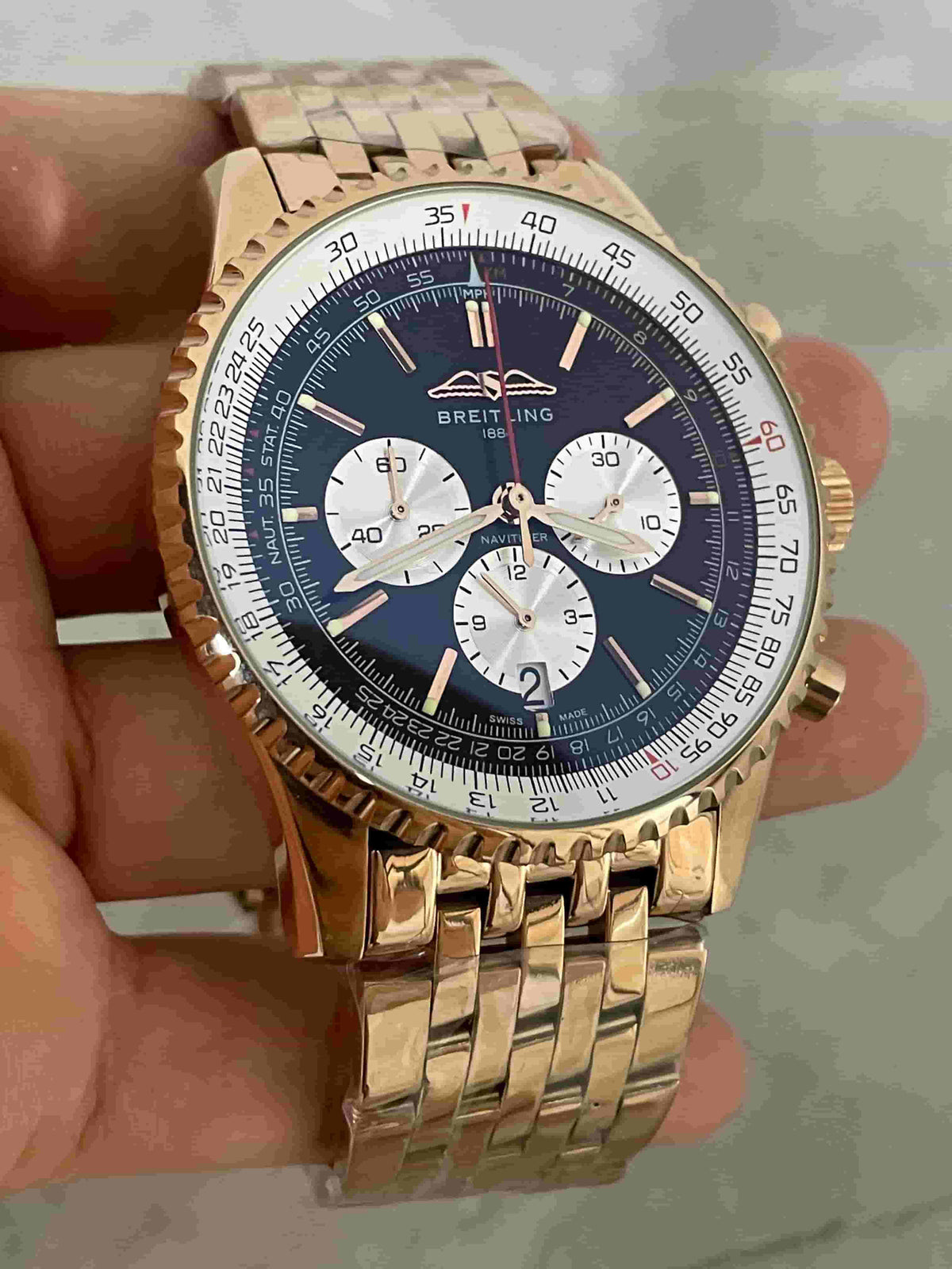 Replica Stainless Steel Japanese Vk63 Quartz Movement Watch BL105A
