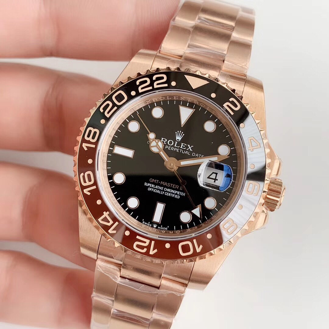Automatic Watch Replica GMT Master II ALLROSE Black 100710